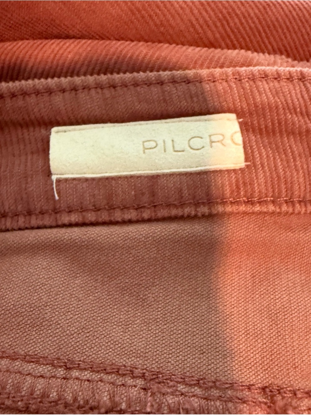 Pilcro the Gwen Wide Leg Corduroy Crop Ankle Pant in Rose Pink NWT size 28 - Picture 10 of 12
